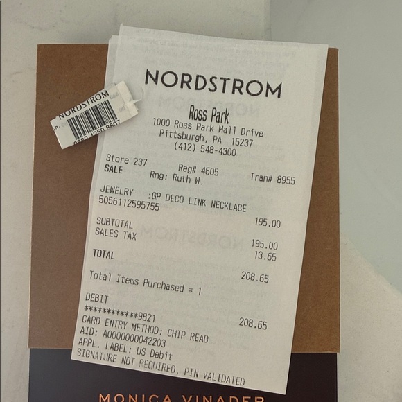 Monica Vinader deco paperclip chain necklace - Picture 3 of 5